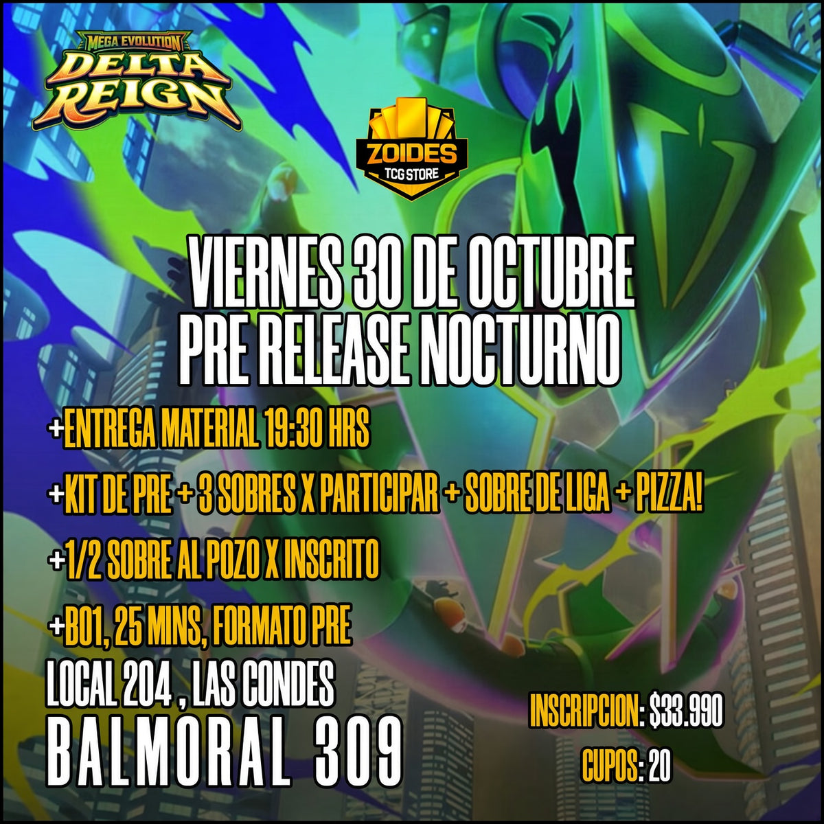 Pre Release Delta Reign Viernes 30 Oct
