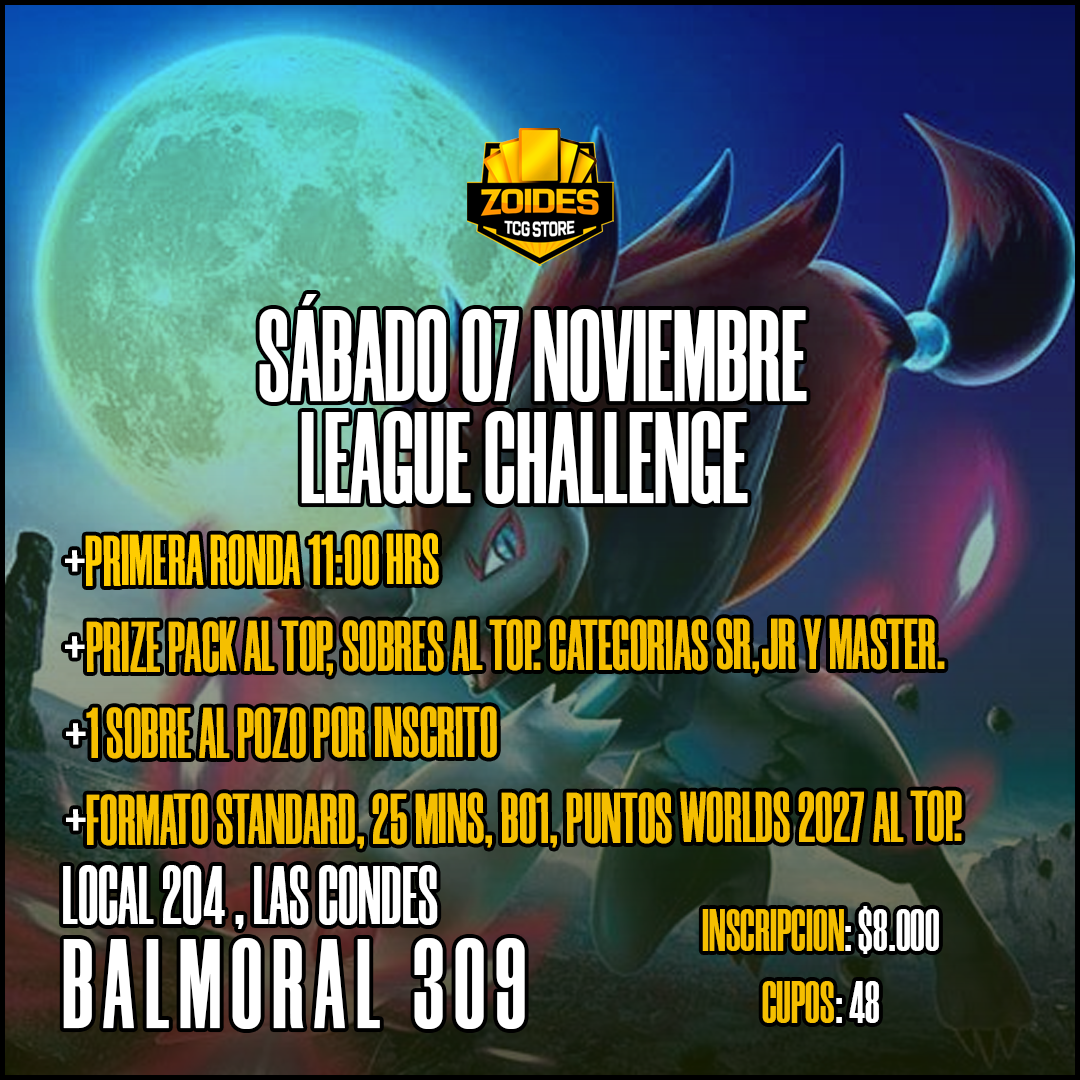 Zoides League Challenge Noviembre 2026