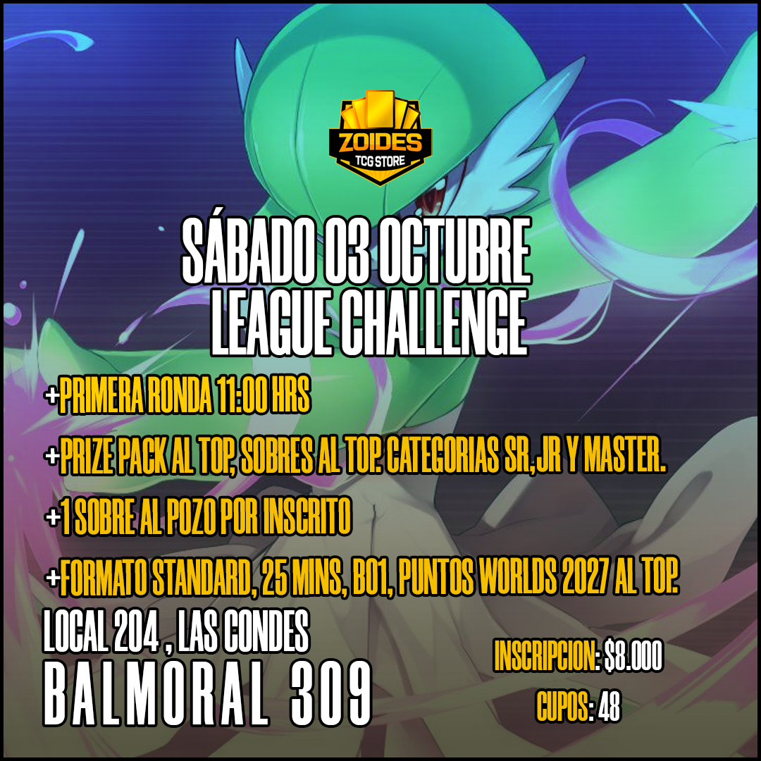 Zoides League Challenge Octubre 2026