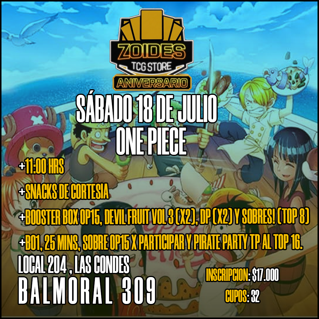 Zoides Aniversario One Piece TCG